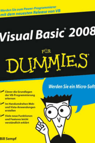 Cover of Visual Basic 2008 Fur Dummies