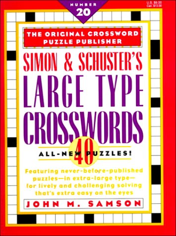 Book cover for Simon & Schuster Large Type Crosswords