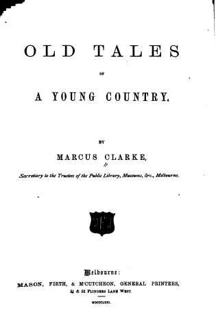 Cover of Old Tales of a Young Country