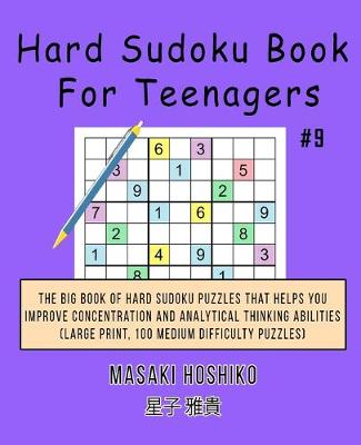 Book cover for Hard Sudoku Book For Teenagers #9