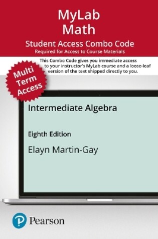 Cover of Mylab Math with Pearson Etext -- 24-Month Combo Access Card -- For Intermediate Algebra