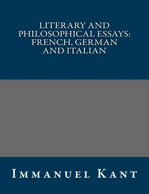 Book cover for Literary and Philosophical Essays