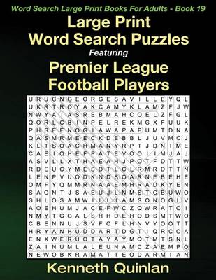 Book cover for Large Print Word Search Puzzles Featuring Premier League Football Players