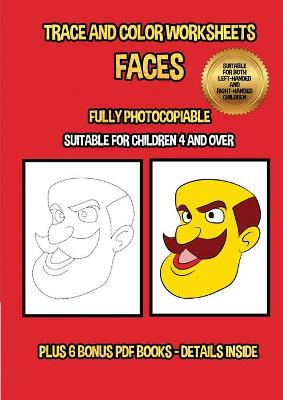 Book cover for Trace and color worksheets (Faces)