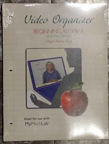 Book cover for Video Organizer for Beginning Algebra