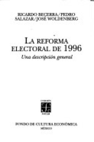 Cover of La Reforma Electoral de 1996