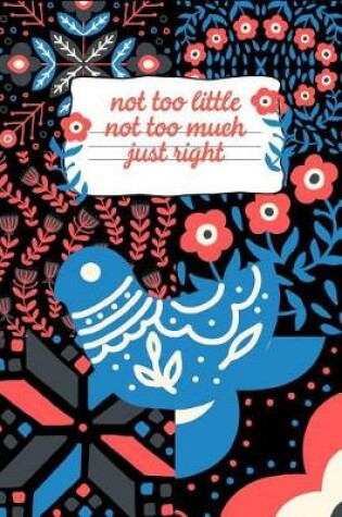 Cover of Not Too Little Not Too Much Just Right