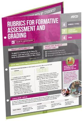 Book cover for Rubrics for Formative Assessment and Grading (Quick Reference Guide 25-Pack)