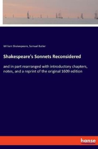 Cover of Shakespeare's Sonnets Reconsidered