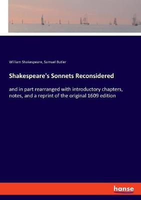 Book cover for Shakespeare's Sonnets Reconsidered