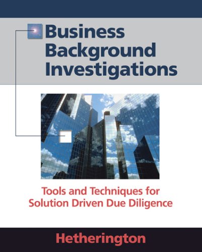 Book cover for Business Background Investigations