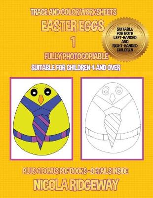 Cover of Trace and color worksheets (Easter Eggs 1)