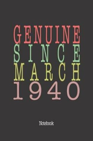 Cover of Genuine Since March 1940