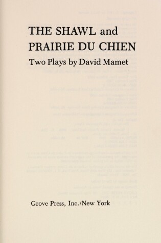 Cover of The Shawl; And, Prairie Du Chien