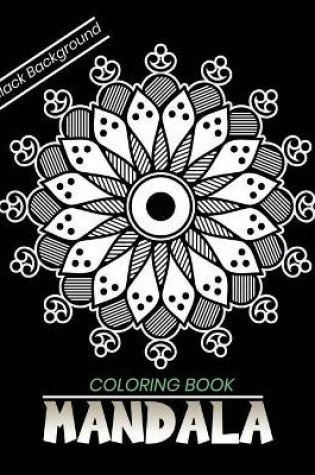 Cover of Mandala coloring book Black Background