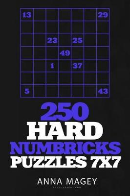Book cover for 250 Hard Numbricks Puzzles 7x7