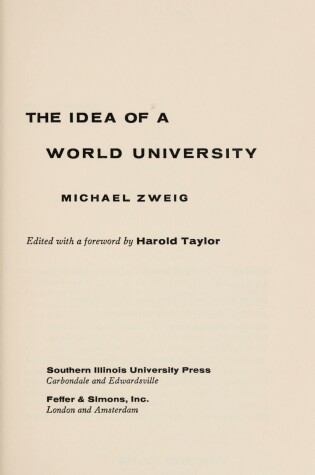 Cover of The Idea of a World University