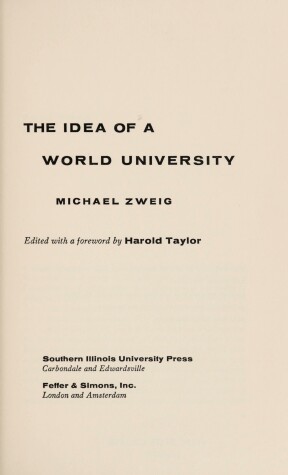 Book cover for The Idea of a World University