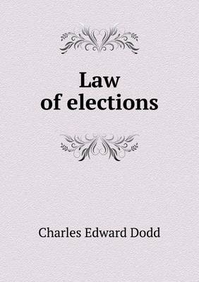 Book cover for Law of elections