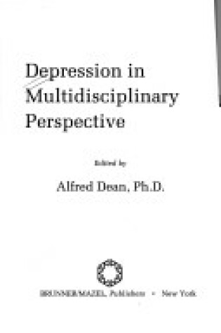 Cover of Depression Multidiscip Persp