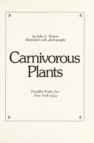 Cover of Carnivorous Plants