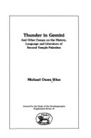 Cover of Thunder in Gemini
