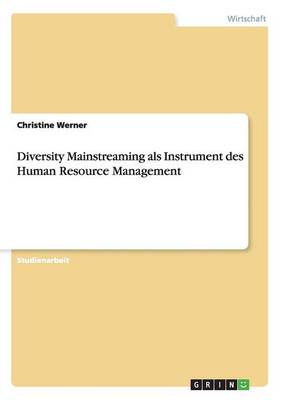 Book cover for Diversity Mainstreaming als Instrument des Human Resource Management