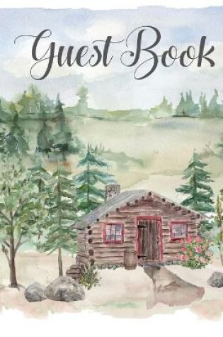 Cover of Cabin house guest book (hardback), comments book, guest book to sign, vacation home, holiday home, visitors comment book