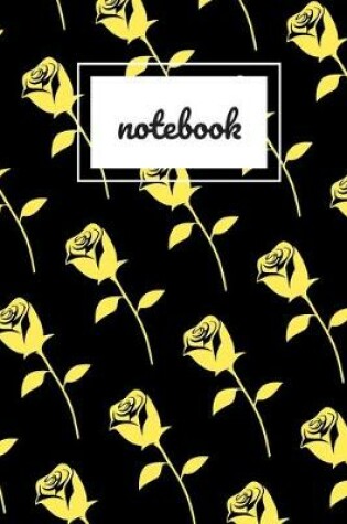Cover of Yellow rose print notebook