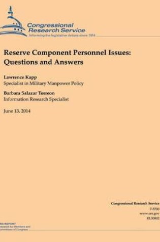 Cover of Reserve Component Personnel Issues