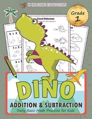 Book cover for Dino Addition and Subtraction Grade 1