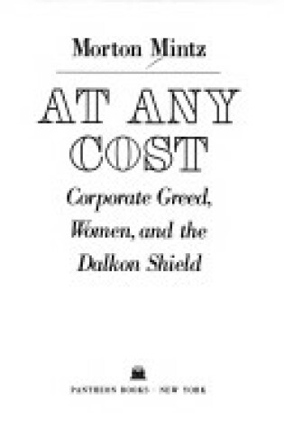 Cover of At Any Cost