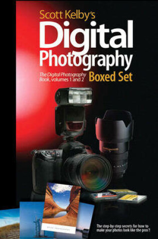 Cover of Scott Kelby's Digital Photography Boxed Set, Volumes 1 and 2, International Edition (Includes The Digital Photography Book Volume 1, The Digital Photography Book Volume 2, and Four Postcard Images)