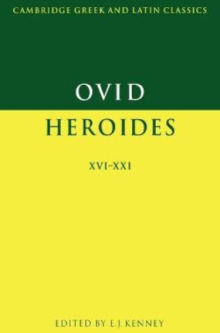 Cover of Ovid: Heroides XVI-XXI