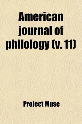 Book cover for American Journal of Philology Volume 17