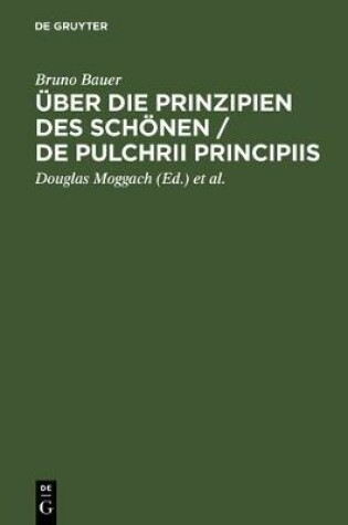 Cover of UEber Die Prinzipien Des Schoenen / de Pulchrii Principiis