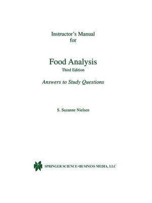 Book cover for Instructor's Manual for Food Analysis