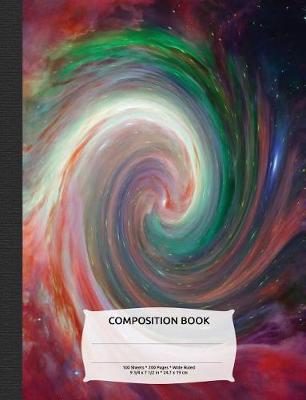 Book cover for Outer Space Spiral Galaxy Composition Notebook, Wide Ruled