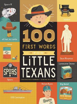 Book cover for 100 First Words for Little Texans