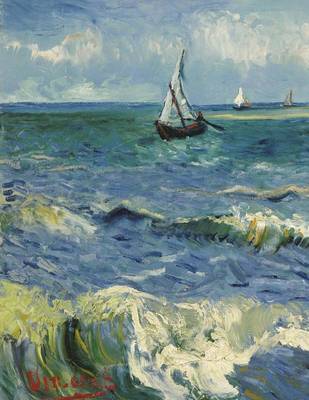 Book cover for Seascape Near Les Saintes Maries de la Mer, Vincent Van Gogh. Blank Journal