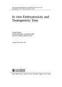 Cover of In vitro Embryotoxicity and Teratogenicity Tests