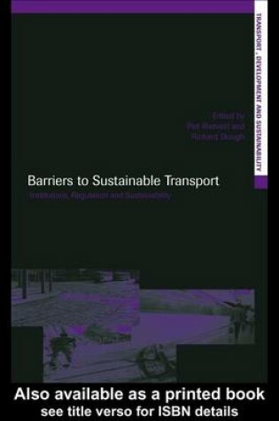 Cover of Barriers to Sustainable Transport