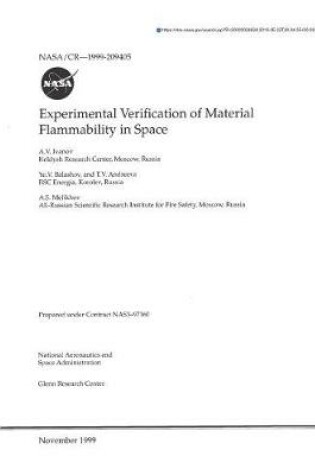 Cover of Experimental Verification of Material Flammability in Space