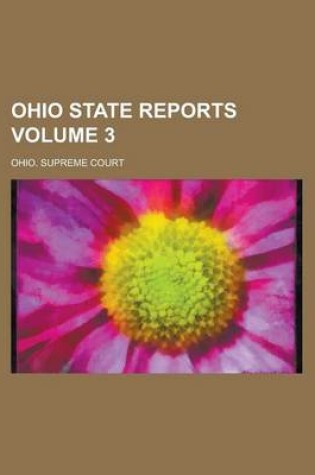Cover of Ohio State Reports Volume 3