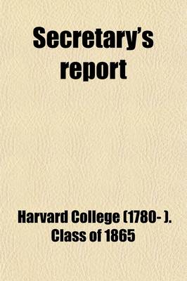 Book cover for Secretary's Report (Volume 11)