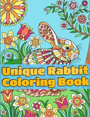 Book cover for Unique Rabbit Coloring Book