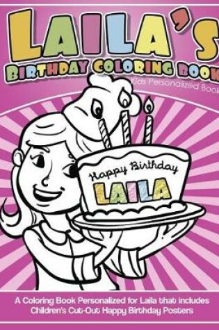 Cover of Laila's Birthday Coloring Book Kids Personalized Books