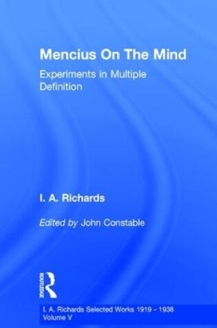 Cover of Mencius On The Mind