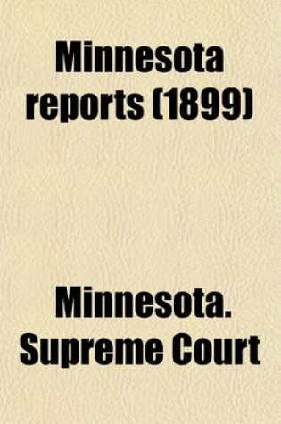 Cover of Minnesota Reports (Volume 70)