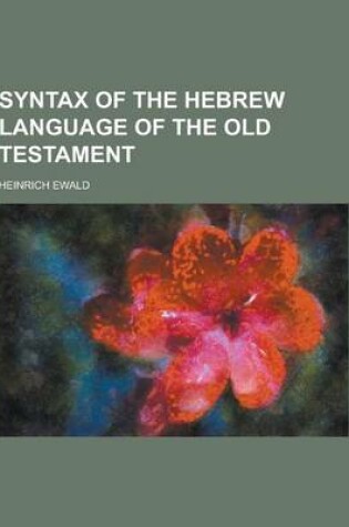 Cover of Syntax of the Hebrew Language of the Old Testament